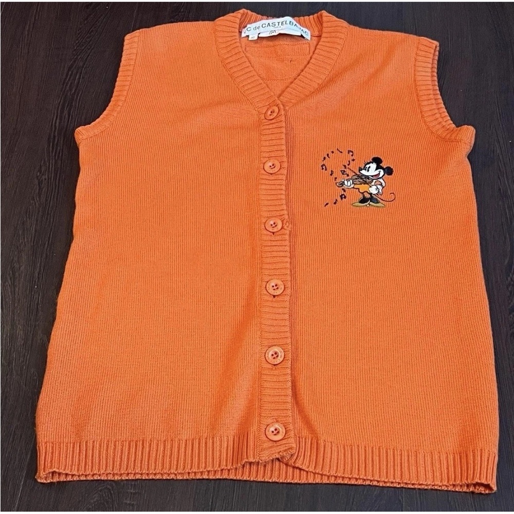 Disney Music Fall Violin Vintage Cardigan Minnie Mouse Sweater RARE